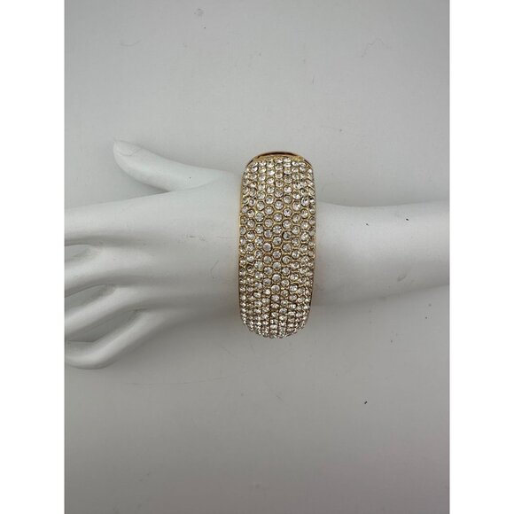Wide Rhinestone Bangle Bracelet - Picture 5 of 13